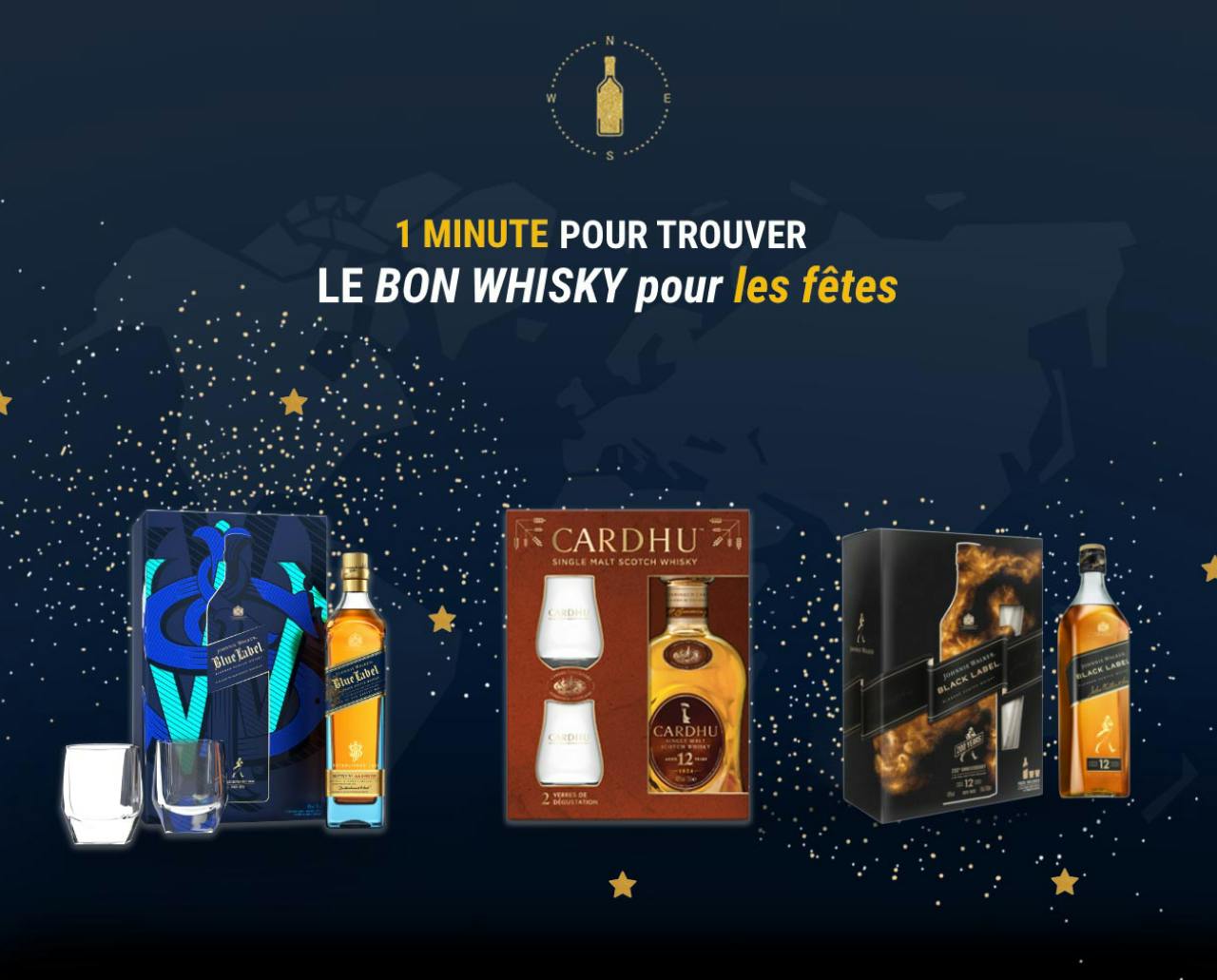 Extrait de la campagne de Noel de la page Destination Whisky